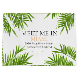 Meet Me Miami Bachelorette Party Vacation  Large Gift Bag