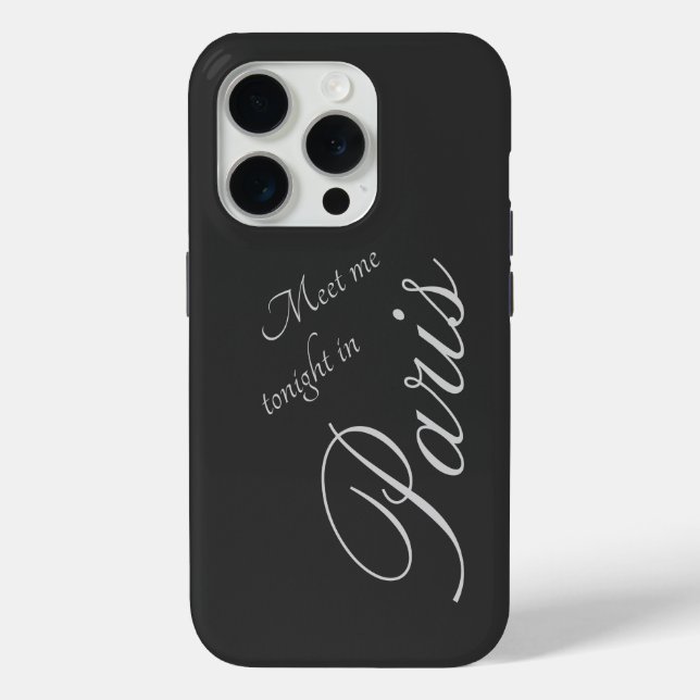 Meet me tonight in Paris - dark grey - romantic Case-Mate iPhone Case (Back)