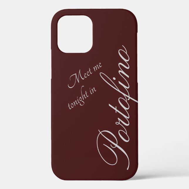 Meet me tonight in Portofino - burgundy - romantic Case-Mate iPhone Case (Back)