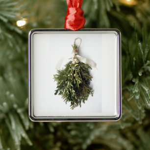 **MEET ME UNDER MISTLETOE**  CHRISTMAS ORNAMENT
