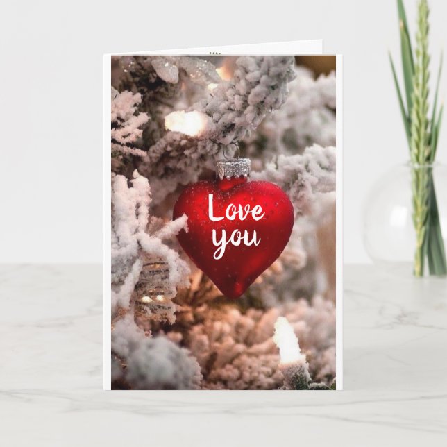 **MEET ME UNDER MISTLETOE SEE HOW "MUCH" I LOVE U HOLIDAY CARD (Front)