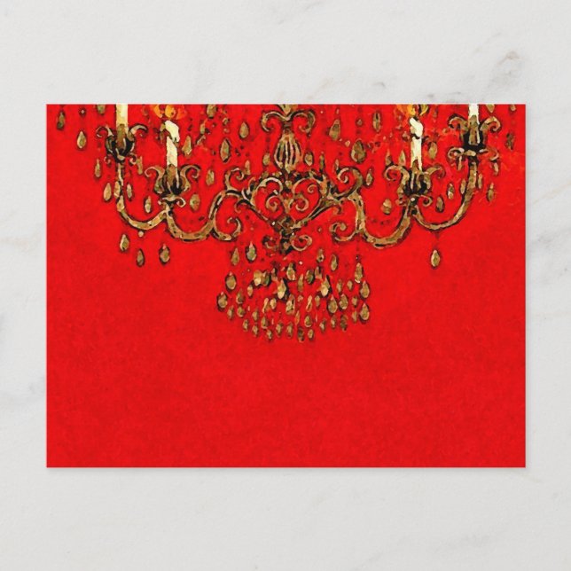 Meet Me Under the Chandelier ~ Postcard (Front)