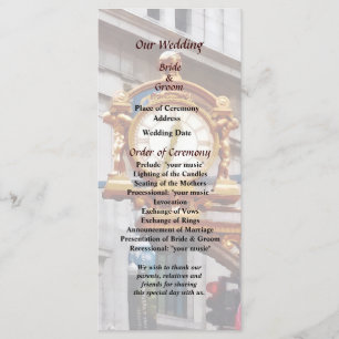 Meet Me Under the Clock Pittsburgh Wedding Program Programme
