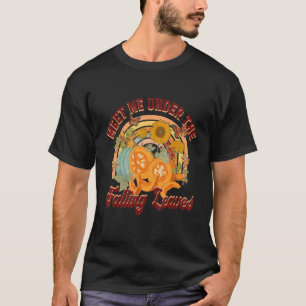 Meet Me Under the Falling Leaves Retro Rainbow Flo T-Shirt
