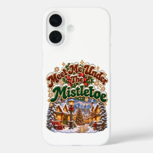 Meet Me Under The Mistletoe Cosy Winter Cabin iPhone 16 Case