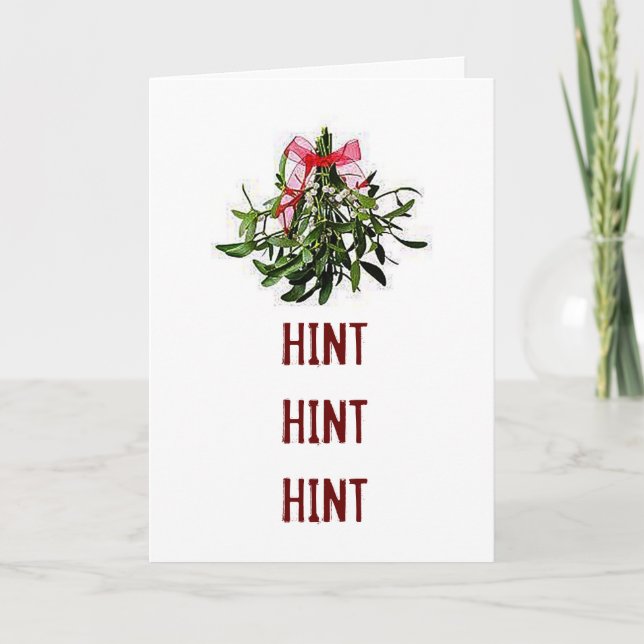 MEET ME UNDER THE MISTLETOE FOR A MERRY CHRISTMAS HOLIDAY CARD (Front)