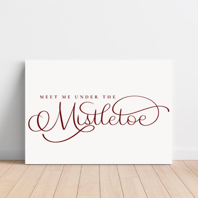 Meet Me Under the Mistletoe Holiday Canvas Print (Creator Uploaded)