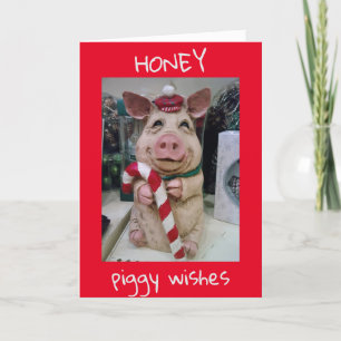 MEET ME "UNDER THE MISTLETOE" HONEY HOLIDAY CARD