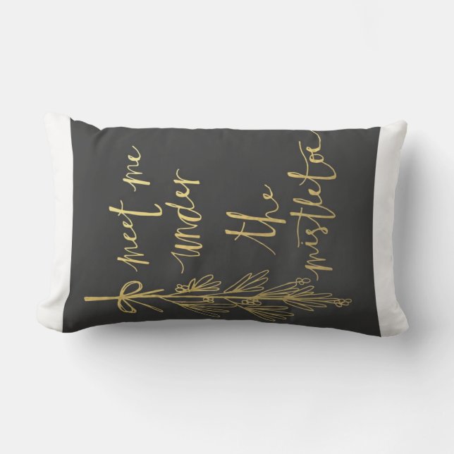 *MEET ME UNDER THE MISTLETOE* LUMBAR PILLOW (Front)