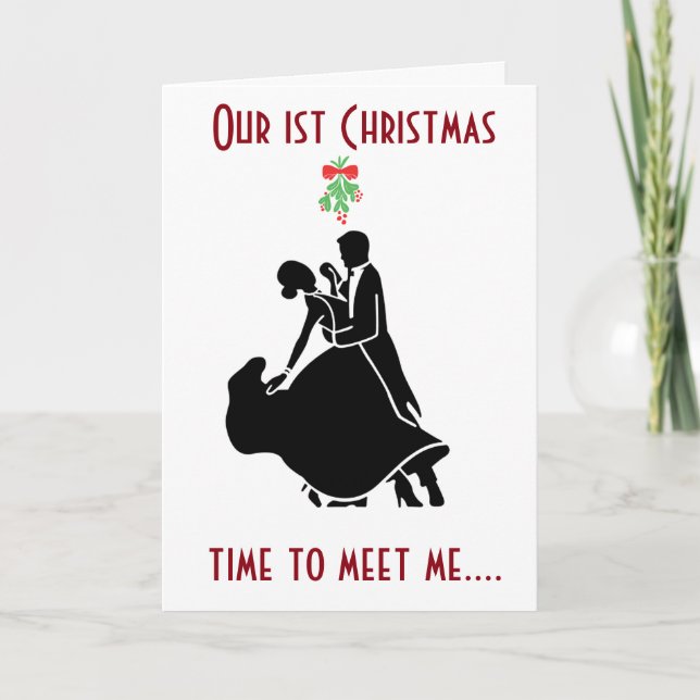 **MEET ME UNDER THE MISTLETOE** OUR 1st CHRISTMAS Holiday Card (Front)