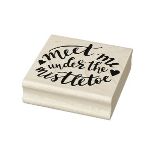 Meet Me Under The Mistletoe Rubber Stamp