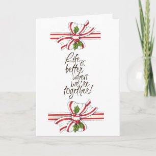 *MEET ME UNDER THE MISTLETOE TO SEE HOW MUCH* HOLIDAY CARD