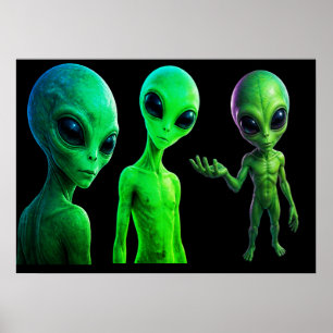 Meet My Beautiful Family Of Extraterrestrials Wall Poster