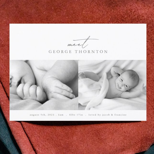 meet our baby photo collage birth announcement (Creator Uploaded)