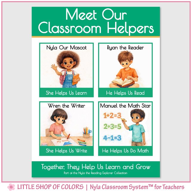 Meet Our Classroom Helpers Teacher Anchor Chart (Creator Uploaded)