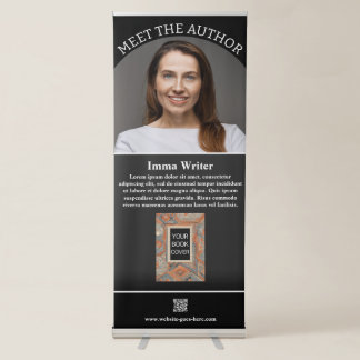 Meet the Author: Biography & QR Book Signing Event Retractable Banner