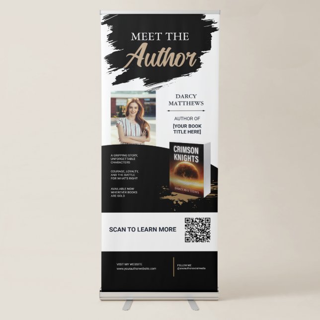 Meet the Author Custom Book Promotion Event  Retractable Banner (Front)
