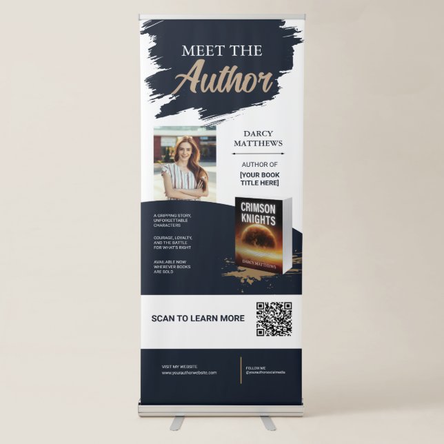 Meet the Author Custom Book Promotion Event  Retractable Banner (Front)
