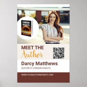 Meet the Author Promo Photo Modern QR Code Poster