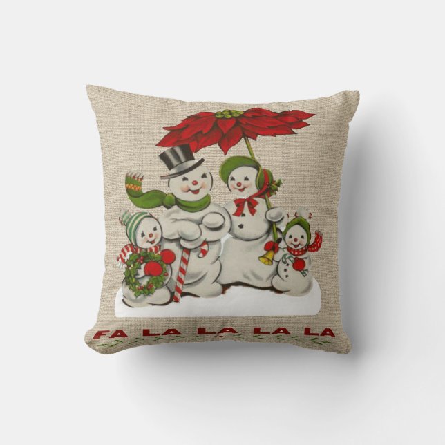 Meet the Jolly's, The Snow family... Cushion (Front)