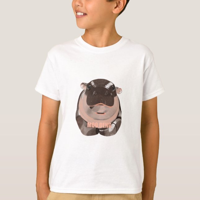 Meet the ”Moo Deng” Hippo T-Shirt (Front)