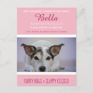 Meet The Newest Member "New Pet" Announcement Postcard