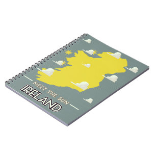 Meet the Sun Ireland vintage travel poster Notebook
