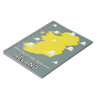 Meet the Sun Ireland vintage travel poster Notebook