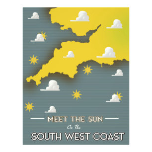 Meet the sun of the east coast vintage rail poster