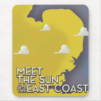 Meet the sun of the east coast vintage rail poster mouse mat