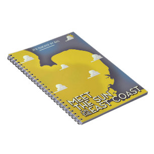 Meet the sun of the east coast vintage rail poster notebook