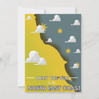Meet The Sun, on the North East Coast Invitation