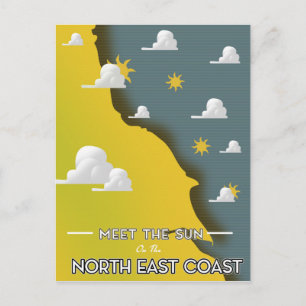 Meet The Sun, on the North East Coast Postcard