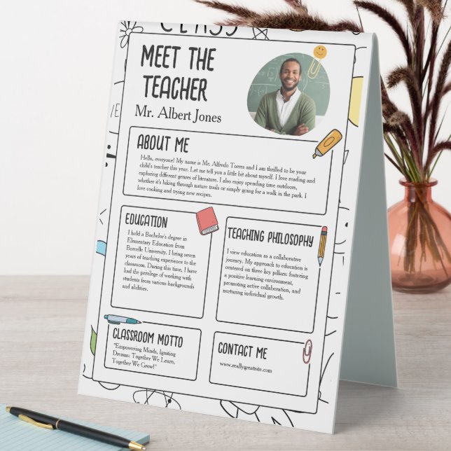 Meet The Teacher Modern Back to School Flyer  (In SItu (Table))