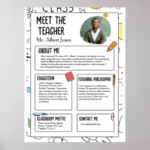 Meet The Teacher Modern Back to School Flyer Poster