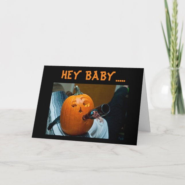 *MEET U UNDER THE SHEETS* RATED R HALLOWEEN BABY!  HOLIDAY CARD (Front)