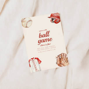 Meet Us At The Ball Game Birthday Invite