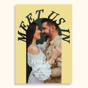Meet Us In Destination Arch Photo Citrus Wedding Save The Date