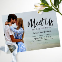 Meet Us In Destination Wedding Save The Date Photo