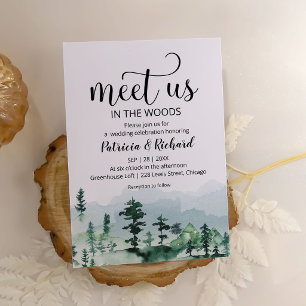 Meet Us In The Woods Outdoor Wedding Invitation