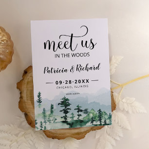 Meet Us In The Woods Outdoor Wedding Save The Date