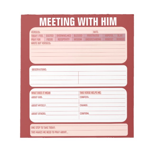 Meet with Him Notepad (Front)