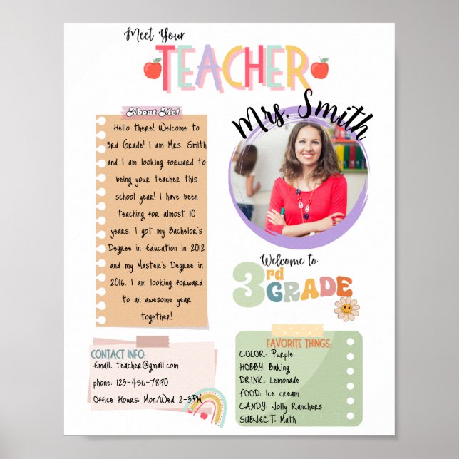 Meet Your Teacher Poster (Front)