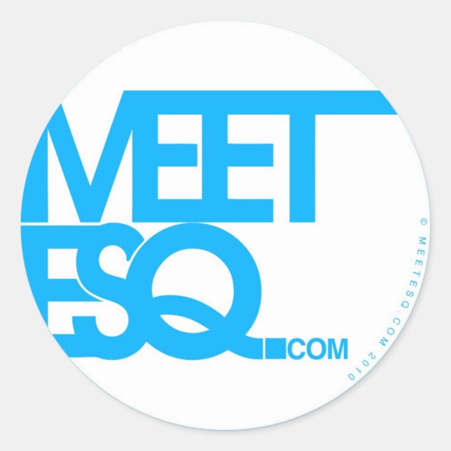 MeetESQ blue Classic Round Sticker (Front)