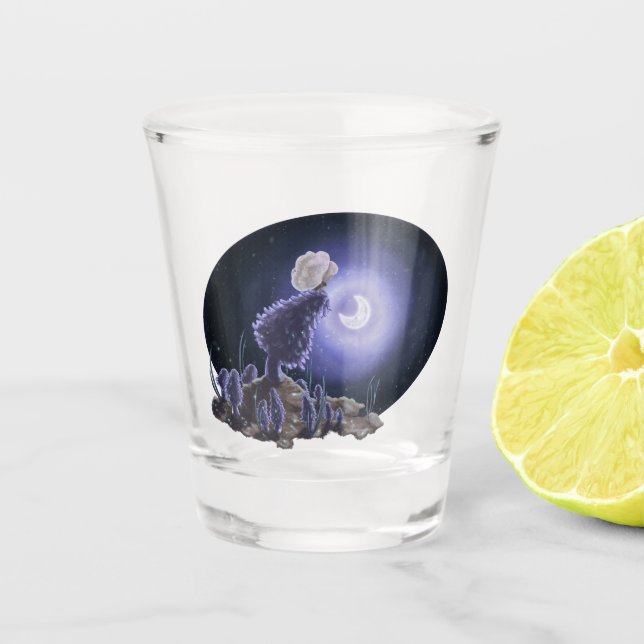 Meeting at Moonlight Shot Glass (Front)