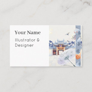 Meeting at the Temple: The Silk Parasol Business Card
