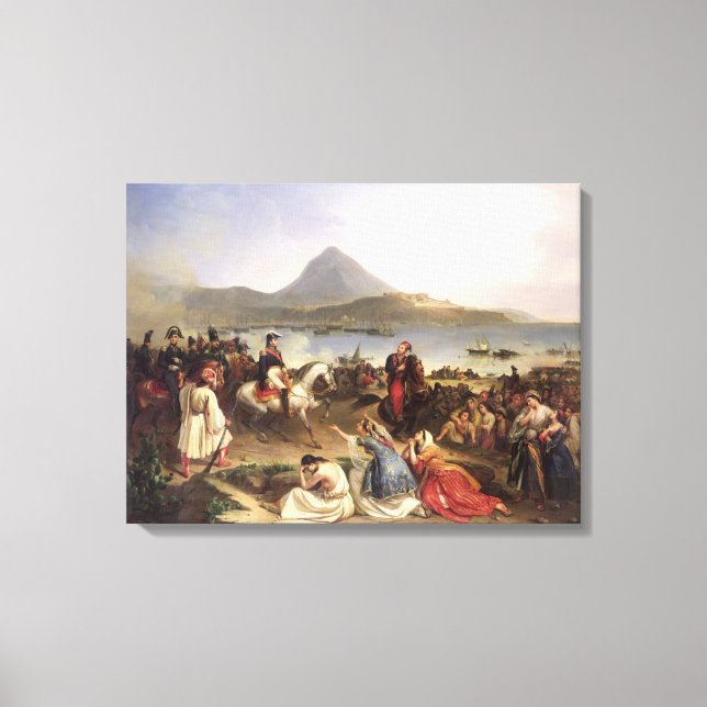 Meeting Between General Nicolas Joseph Maison Canvas Print (Front)