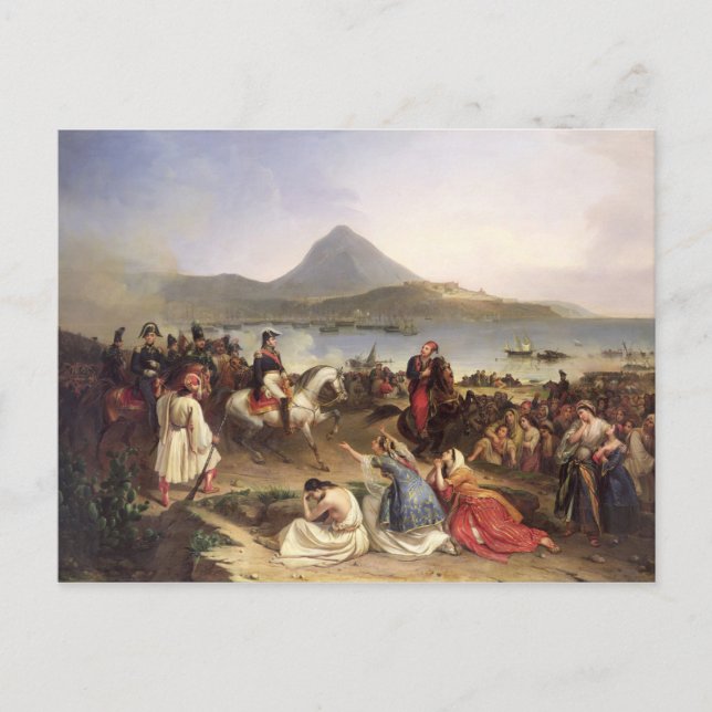 Meeting Between General Nicolas Joseph Maison Postcard (Front)