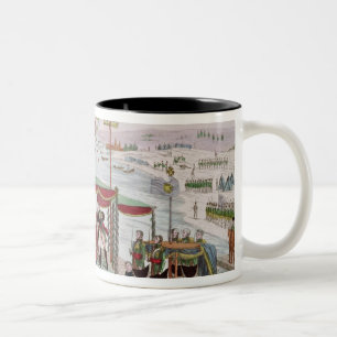 Meeting between Napoleon I & Tsar Alexander I Two-Tone Coffee Mug