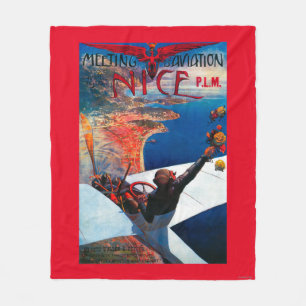 Meeting D' Aviation in Nice, France Poster Fleece Blanket